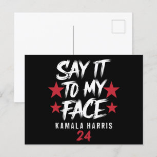 Carte Postale Dites-Le À Mon Visage Kamala Harris