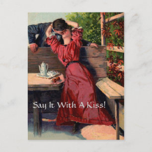 Carte Postale Dites-Le Avec Un Baiser ! -Carte postale