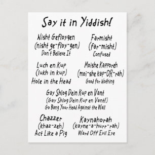 Carte Postale Dites-le en yiddish