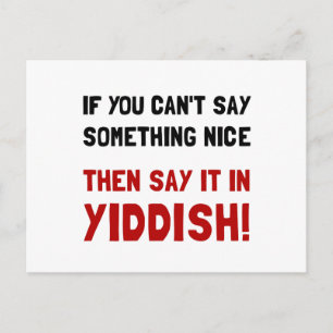 Carte Postale Dites-Le En Yiddish