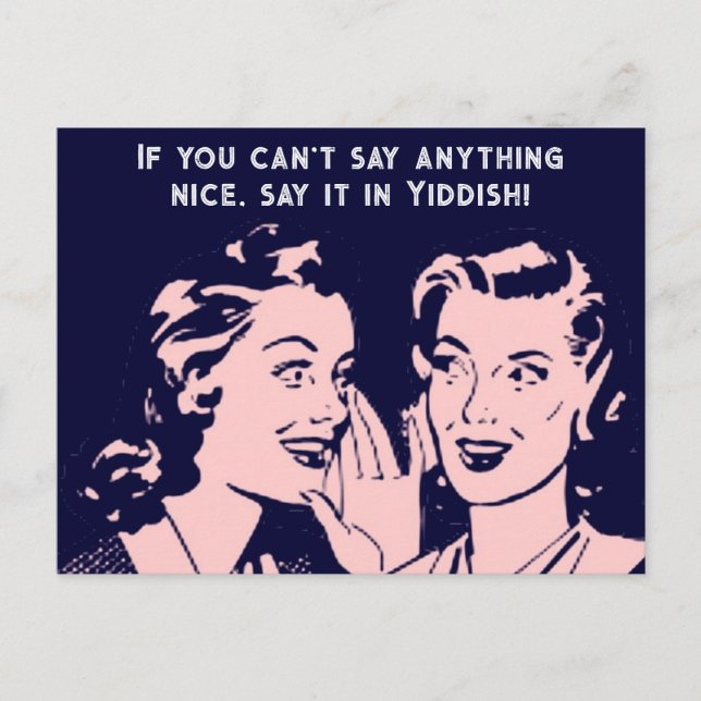 Carte Postale Dites-le en yiddish (Devant)