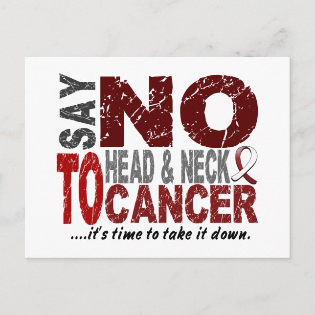 Carte Postale Dites NON à la tête et au cou Cancer 1 (Devant)