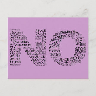 Carte Postale Dites non à la violence, à l'abus, à la drogue, à