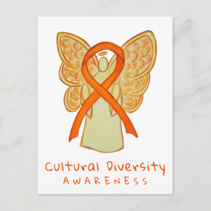 Carte Postale Diversité culturelle Orange Sensibilisation Art Ca