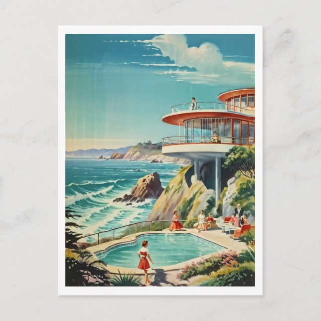 Carte Postale Divertissement à l'Overlook House California (Devant)