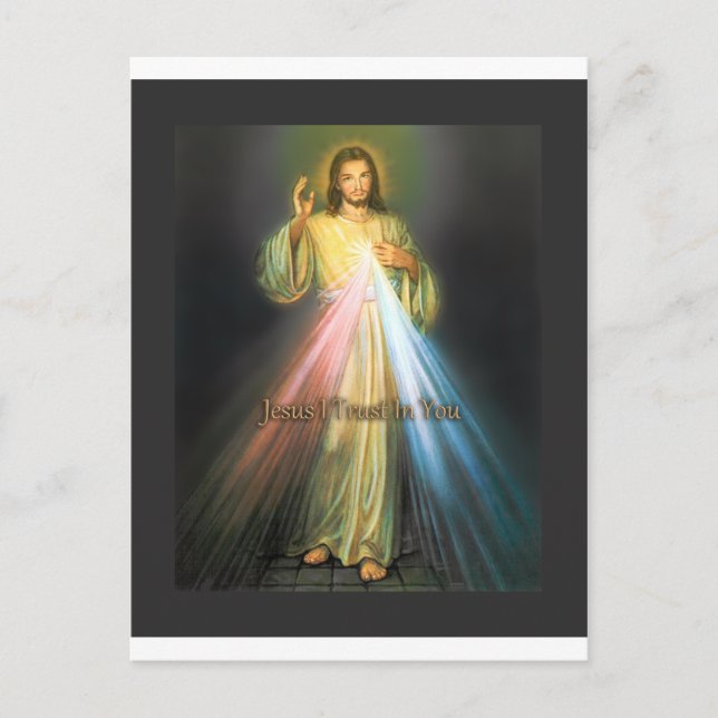 CARTE POSTALE DIVINE MERCY IMAGE DÉVOTIONNELLE (Devant)