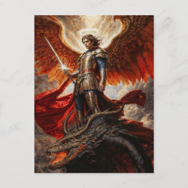 Carte Postale Divine Warrior Archangel Michael (Devant)