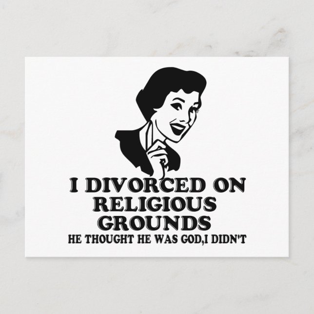 Carte Postale Divorce drôle (Devant)