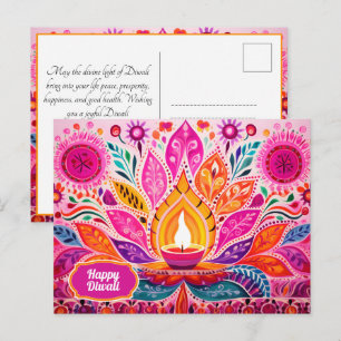 Carte Postale Diwali enchantant : Un festival de lumière