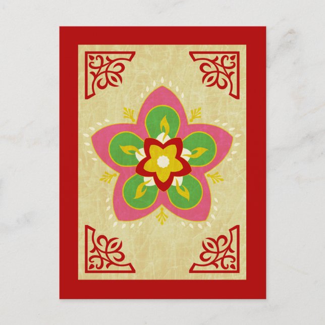 Carte Postale diwali rangoli (Devant)