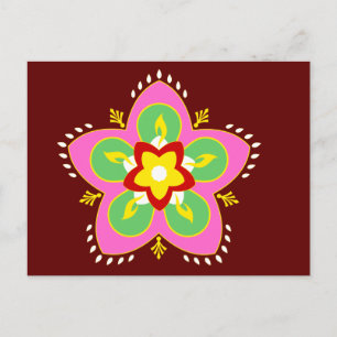 Carte Postale diwali rangoli