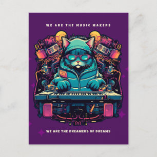 Carte postale DJ CAT, MUSIC MAKERS DREAMERS OF DRE
