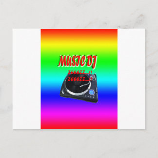 Carte Postale Dj De Musique Avec Arrière - plan