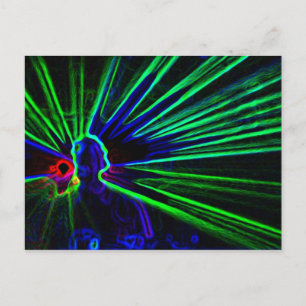 Carte postale DJ et laser