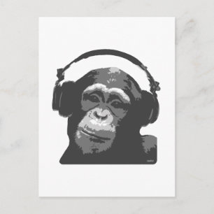 CARTE POSTALE DJ MONKEY