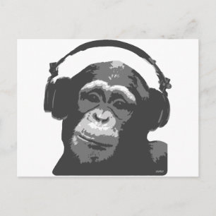 CARTE POSTALE DJ MONKEY