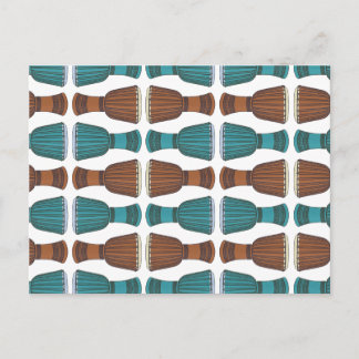 Carte Postale Djembe Drum Motif