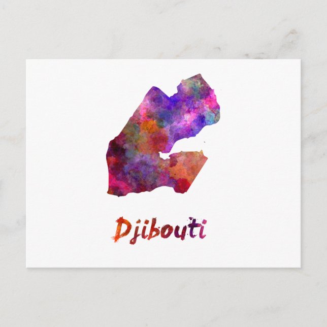 Carte Postale Djibouti in watercolor (Devant)