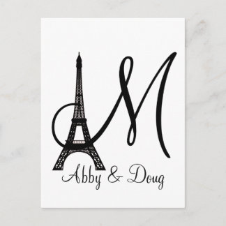 Carte Postale do-it-yourself Monogram Eiffel