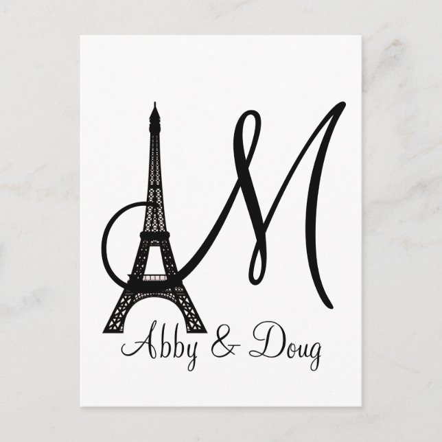 Carte Postale do-it-yourself Monogram Eiffel (Devant)