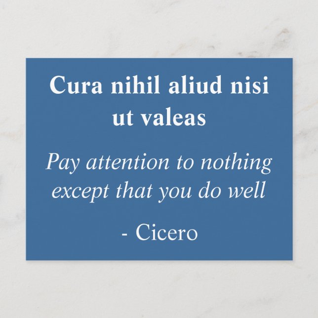 Carte Postale Do well - Citation inspirante de Cicero (Devant)