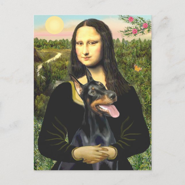 Carte Postale Doberman 1 - Mona Lisa (Devant)