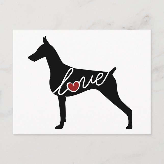 Carte Postale Doberman Love (Devant)