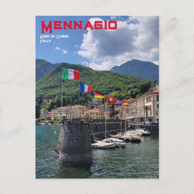 Carte Postale Docks en Menaggio (Devant)