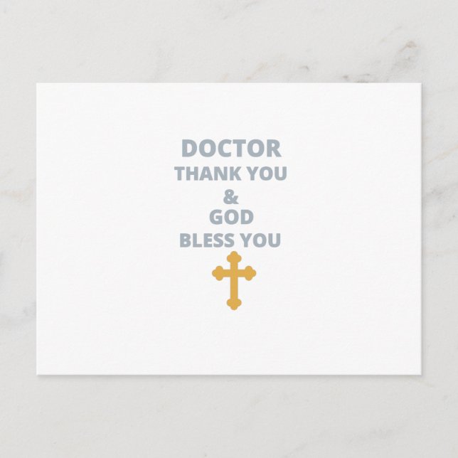 CARTE POSTALE DOCTEUR MERCI ET DIEU VOUS BÉNÉFICIENT (Devant)