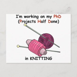 Carte Postale Doctorat en Tricot