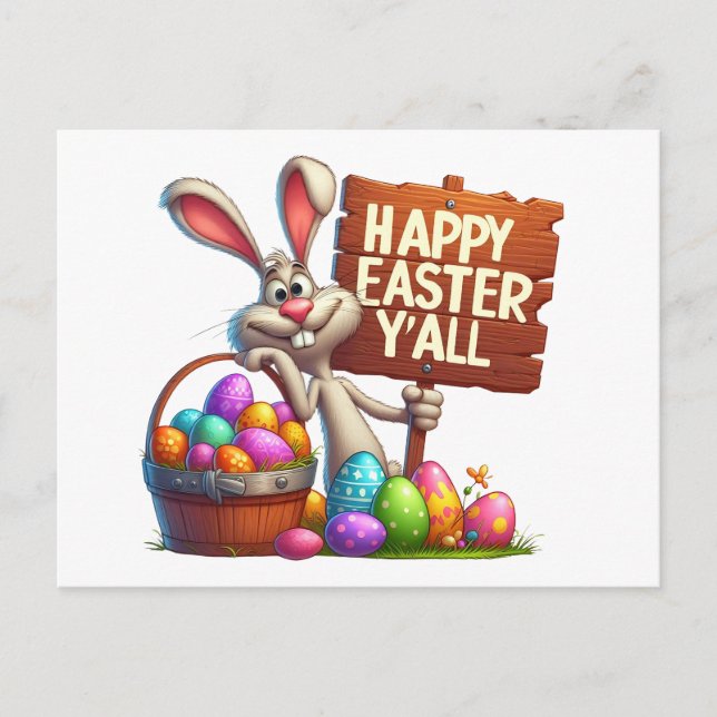 Carte Postale Document de Pâques du printemps - Voir retour! (Devant)