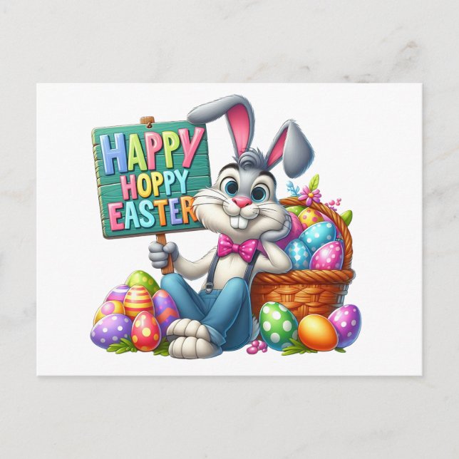 Carte Postale Document de Pâques du printemps - Voir retour! (Devant)