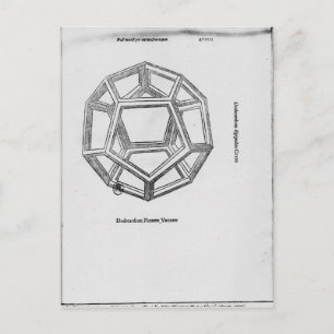 Carte Postale Dodécahedron, de 'De Divina Proportione'