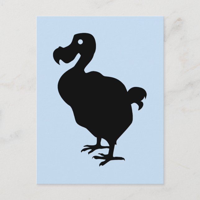 Carte Postale Dodo Silhouette (Devant)