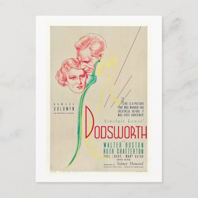 Carte Postale Dodsworth, Film, Film, Publicité (Devant)