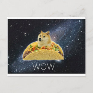 Carte Postale doge space taco meme