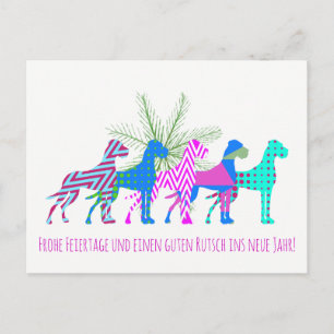 Carte Postale Dogrands de Noël frais