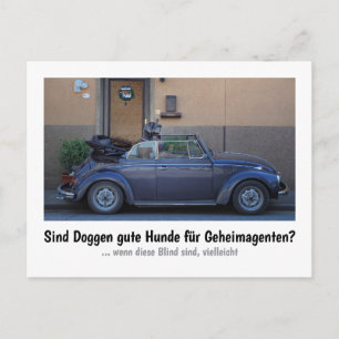 Carte Postale Dogue : le chien pour les agents secrets