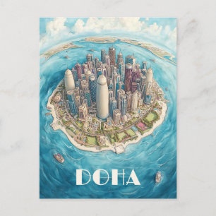 Carte Postale Doha Qatar Travel