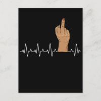Doigt du milieu féminin Battement de coeur Sarcast