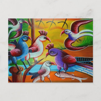 Carte postale d'oiseau RickshawArt