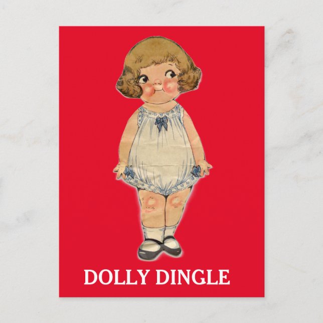 CARTE POSTALE DOLLY DINGLE VINTAGE CARTOON GIRL POSTCARD (Devant)