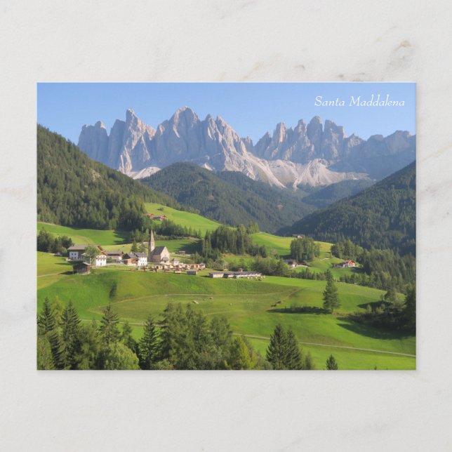 Carte Postale Dolomites de père Noël Maddalena (Devant)