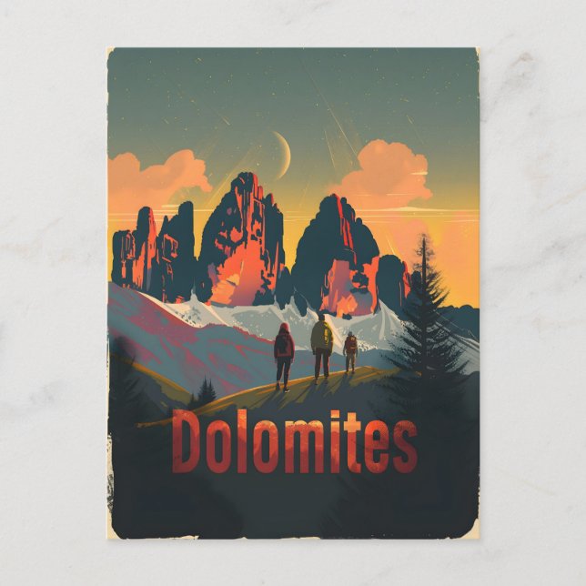 Carte Postale Dolomites Randonnée (Devant)