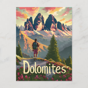 Carte Postale Dolomites Randonnée
