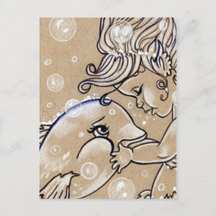 Carte postale Dolphin Mermaid
