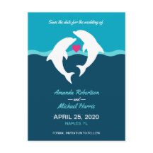 Dolphin Ocean Wedding Enregistrer La Date