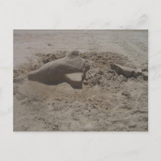 Carte postale Dolphin Sandcastle broyé