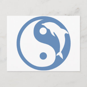 Carte Postale Dolphin Yin Yang