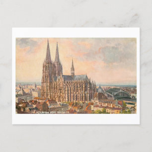 Carte Postale Dom vintage/Cathédrale Koln Allemagne